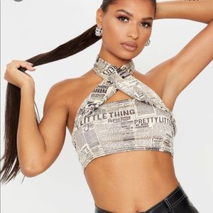 Mono newsprint halter